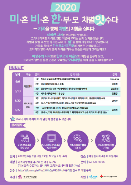 [한국한부모연합] 미·혼 비·혼 한·부·모 차별 잇수다 -가족을 통해 차별의 지형을 살피다