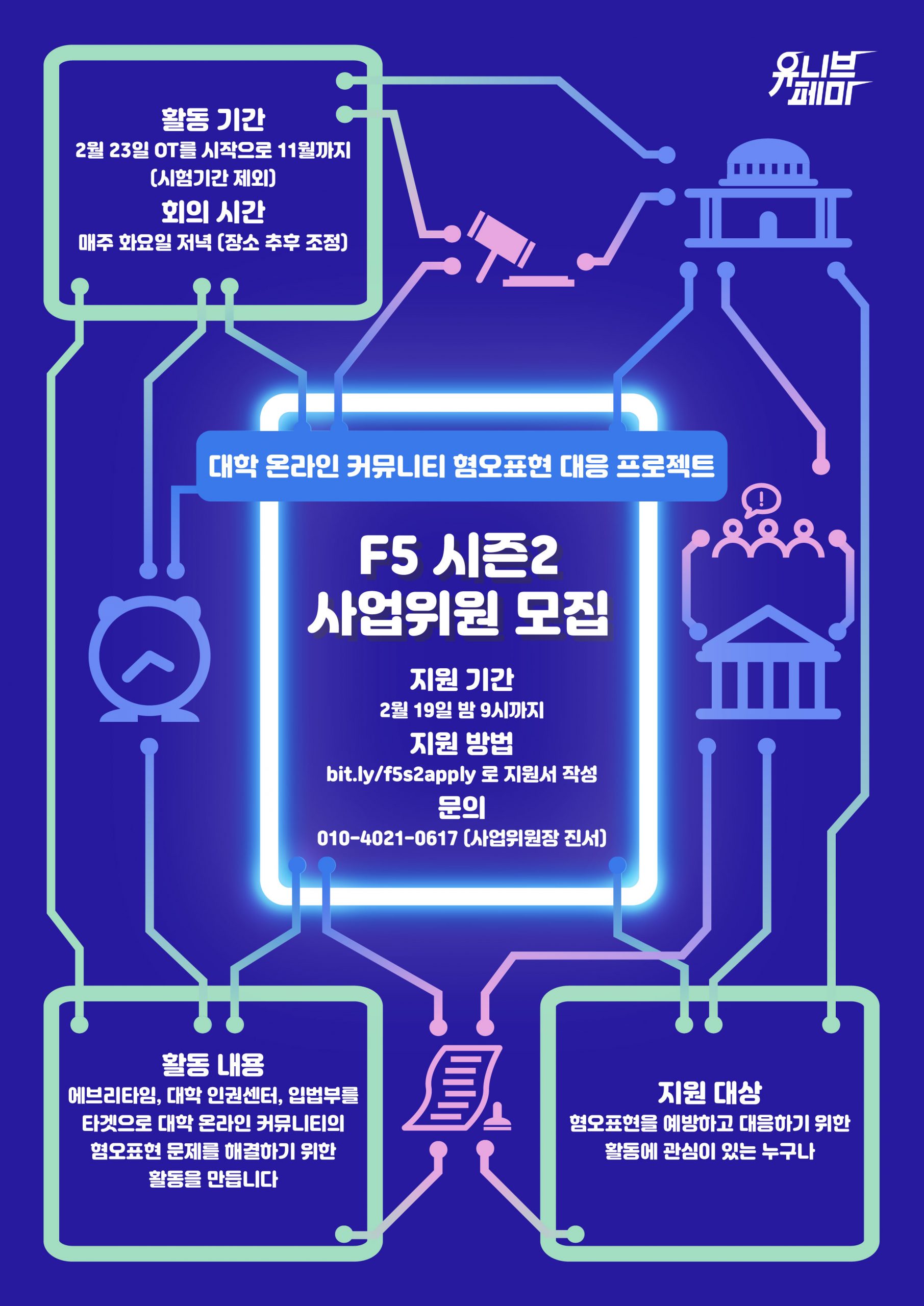 [유니브페미] F5 프로젝트 시즌2 사업위원 모집