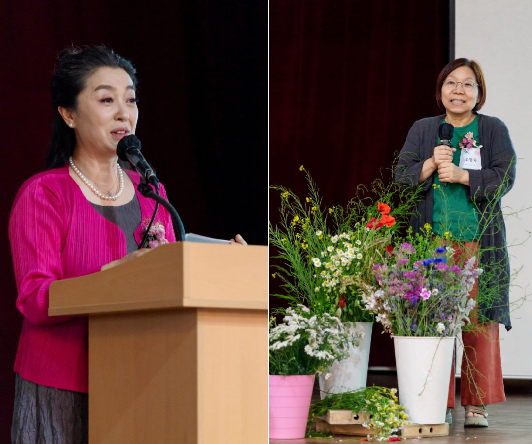 1부 사회를 맡은 노주희 센터장, 인사말을 전하는 젠더교육플랫폼효재 조영숙 대표이사 1부 사회를 맡은 노주희 센터장, 인사말을 전하는 젠더교육플랫폼효재 조영숙 대표이사 ⓒ사진.혜영